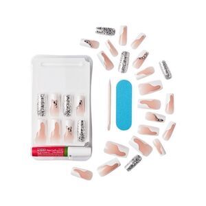 New! Kiss Classy Press On Nails, Glitter, Long